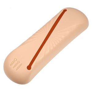 1 Pcs Silicone Portable Waterproof Travel Makeup Organizer Bag Beige